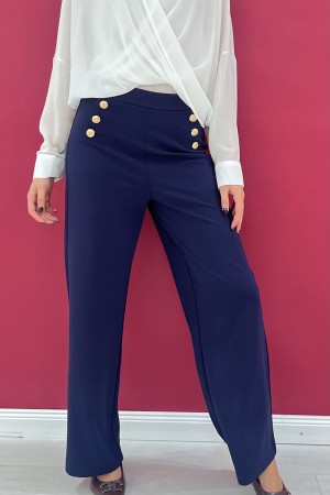 barbara Basic Pantalones con Barbara Basic Basic Pant Botones con botones Barbara Basic con botones