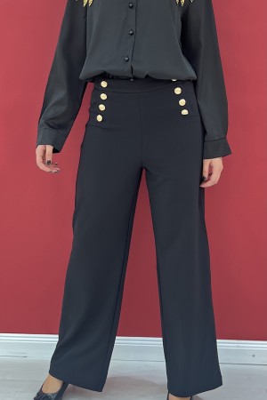 barbara Basic Pantalones con Barbara Basic Basic Pant Botones con botones Barbara Basic con botones