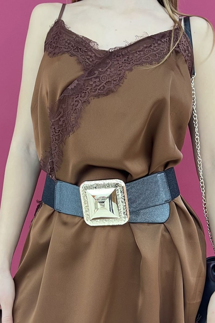 mina ceinture avec la ceinture de boucle maximale mina avec la courroie de boucle maximale Mina avec de l'argent maximum