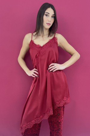 linea curvy abito Velérie lungo a sottoveste con pizzo  linea curvy abito Velérie lungo a sottoveste con pizzo  linea curvy a...