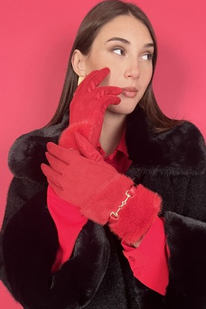 gant rouge avec chaîne rouge gants avec chaîne rouge gants