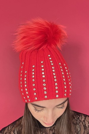 cappello natale con strass e pon pon  cappello natale con strass e pon pon  cappello natale con strass e pon pon