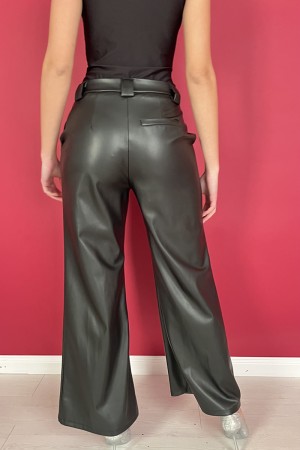 pantalon de gemme en cuir Faux Pantalons de pierres précieuses dans les pantalons de cuir Eco-cuir Gemstone en cuir écologique