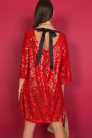 Belle robe avec des paillettes avec une arc derrière une belle robe avec des paillettes avec une arc derrière une belle robe ave