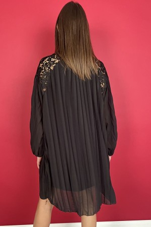 geneva dress pleated with lace insert Geneva dress pleated with lace insert Geneva dress pleated with ...