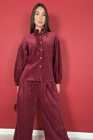 camicia milena in ciniglia glitterata  camicia milena in ciniglia glitterata  camicia milena in ciniglia glitterata