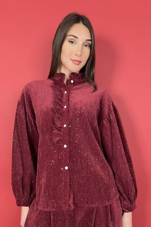 chemise Milena en Chenille Scyena Milena chemise à Chenille scintillante Milena chemise à Chenille Glitter