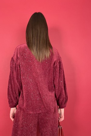 chemise Milena en Chenille Scyena Milena chemise à Chenille scintillante Milena chemise à Chenille Glitter