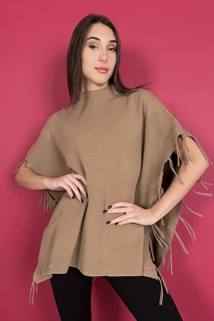 minerva-Jersey mit Minerva-Jersey, die mit Minerva-Jersey mit Fransen gefrangt wurde