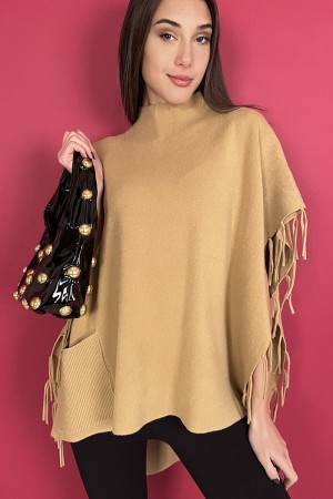 maglia minerva con frange  maglia minerva con frange  maglia minerva con frange