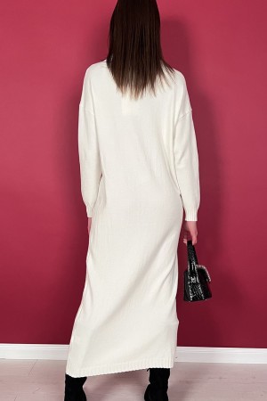 vestido de punto trenzado Sonia con vestido de altura de Sonia de cuello en un punto trenzado con altura de la Sonia de cuello a