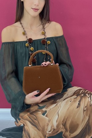 pochette Palerme en velours avec boucle Bijou d'embrayage Palermo en velours avec boucle bijou Croûrette Palerme à Velvet ...