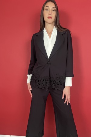 coordinato sofia 50% giacca e pantalone con pizzo  coordinato sofia 50% giacca e pantalone con pizzo  coordinato sofia 50% gi...