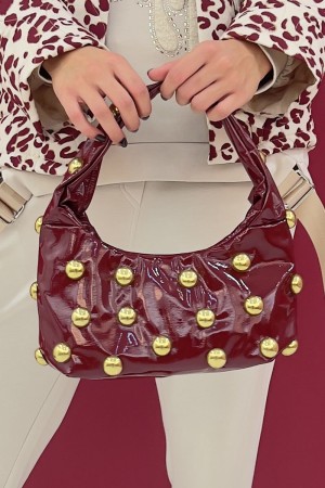 bolso de látex de cerezo con espárragos Bolsa de látex de cerezo con bolsas de látex de cerezo con tachuelas