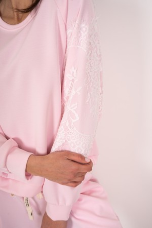 coordinato clarissa maglia e pantalone con pizzo  coordinato clarissa maglia e pantalone con pizzo  coordinato clarissa magli...