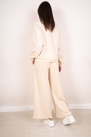 coordonné Clarissa Knit and Pantalon avec dentelle coordonnée Clarissa Tricot et pantalon avec dentelle coordonnée Clarissa Magl