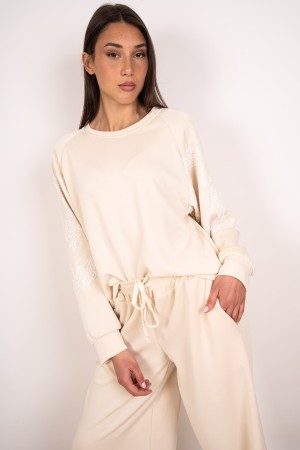 coordonné Clarissa Knit and Pantalon avec dentelle coordonnée Clarissa Tricot et pantalon avec dentelle coordonnée Clarissa Magl