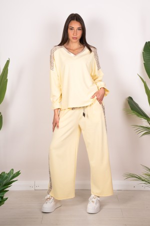 coordinato sara maglia e pantalone a costine con paillettes  coordinato sara maglia e pantalone a costine con paillettes  coo...