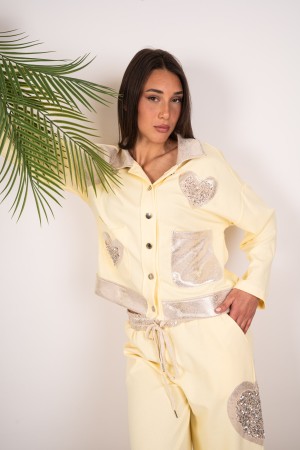 veste de jasmin et pantalons coordonnés avec Paillettes coordonnées Jasmine Jacket et pantalon avec Paillettes coordonnées Jasmi