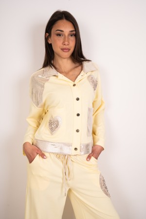veste de jasmin et pantalons coordonnés avec Paillettes coordonnées Jasmine Jacket et pantalon avec Paillettes coordonnées Jasmi