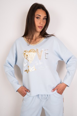 alessia Coordinée Alessia Maglia et pantalons avec des hauts hauts et un strass coordonné à l'alice maille et un pantalon avec d