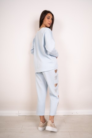 alessia Coordinée Alessia Maglia et pantalons avec des hauts hauts et un strass coordonné à l'alice maille et un pantalon avec d