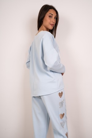 coordinato alessia maglia e pantalone con stritte e strass  coordinato alessia maglia e pantalone con stritte e strass  coord...