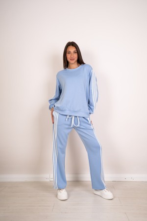 coordinado cindy Malla básica y pantalones con bandas laterales coordinadas. cindy Suéters básicos y pantalones con bandas later