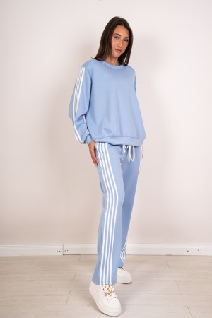 coordinado cindy Malla básica y pantalones con bandas laterales coordinadas. cindy Suéters básicos y pantalones con bandas later