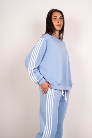 coordinated cindy Basic mesh and trousers with coordinated side bands cindy Basic sweater and trousers with side bands with COO 