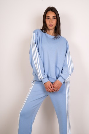 coordinato cindy maglia e pantalone basic con bande laterali coordinato cindy maglia e pantalone basic con bande laterali coo...