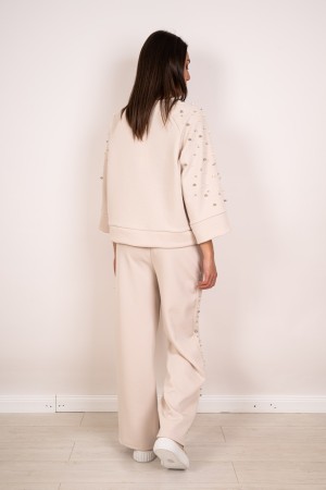 coordinato francesca maglia e pantalone con perle e strass  coordinato francesca maglia e pantalone con perle e strass  coord...