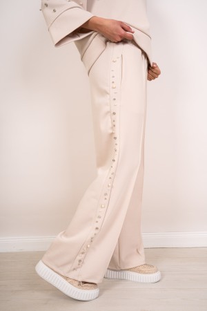 koordinierte Francesca-Strick- und Hosen mit Perrangation und Rhinestone koordinierten Francesca-Strick- und Hosen-Hosen mit Per