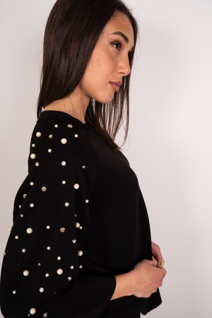 coordinó Francesca Punto y Pantalones con Perle y Rhinestone Coordinó Francesca Punto y Pantalones con perlas y Rhinestones Coor