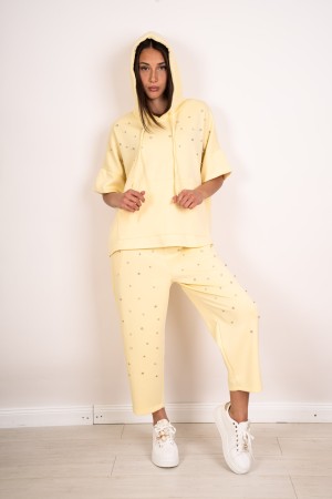 coordinated Geneva Hooded and Short Sleeve Shirt and Trousers Coordinated Rhinestone Geneva Hooded Jersey and Hands ...