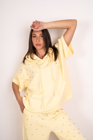 coordinated Geneva Hooded and Short Sleeve Shirt and Trousers Coordinated Rhinestone Geneva Hooded Jersey and Hands ...