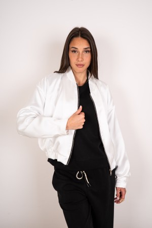 patty Bomber Patty Bomber Patty Satin Bomber Patty in Satin