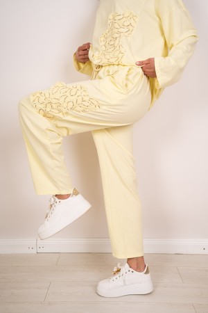 miriam coordinated mesh and trousers with sequins and embroidery coordinated Miriam mesh and trousers with sequins and Coo embro