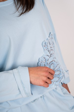 miriam coordonné maille et pantalon avec paillettes et broderie coordonnés Miriam maille et pantalon avec des paillettes et une 