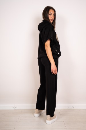 tricots coordonnés et pantalons coordonnés avec impression et strass coordonné cardiaque et pantalon avec impression et strass c