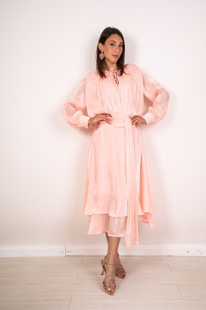 abito lungo sofia scollo a v in tencel  abito lungo sofia scollo a v in tencel  abito lungo sofia scollo a v in tencel