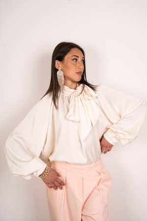 blouse Beatrice avec Blouse Blouse Bow avec Blouse Bois Beatrice avec arc