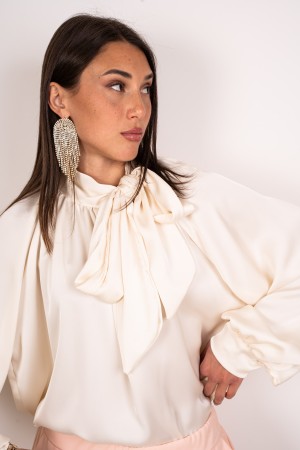 blouse Beatrice avec Blouse Blouse Bow avec Blouse Bois Beatrice avec arc