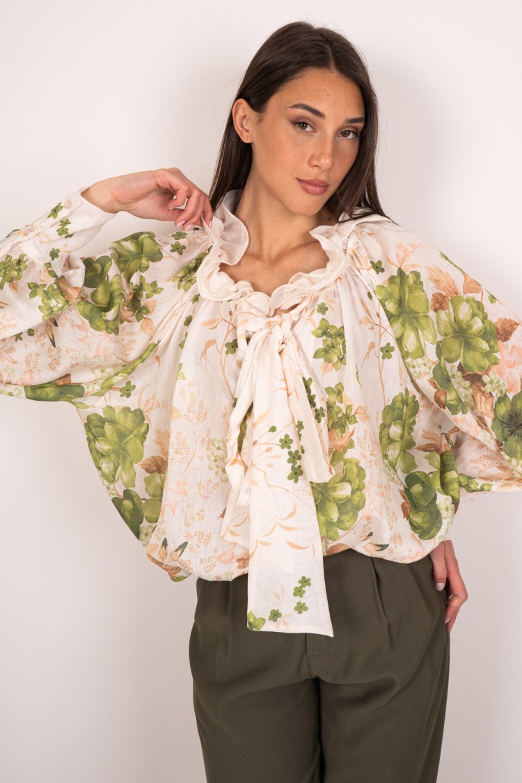 blusa ines fantasia con fiocco  blusa ines fantasia con fiocco  blusa ines fantasia con fiocco