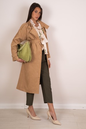 trench Sole en EcoCamoscusio Trench de doble pecho Suela Soltera en Ecocamoscio Trench de doble pecho SUNY en Ecocamoscio Doble 