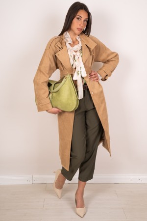 trench sole in Ecocamoscuscio Double chest Trench suny sole in Ecocamoscio Double chest Trench suny in Ecocamoscio double chest