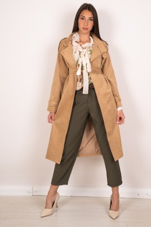 trench Sole en EcoCamoscusio Trench de doble pecho Suela Soltera en Ecocamoscio Trench de doble pecho SUNY en Ecocamoscio Doble 