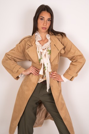 trench Sole en EcoCamoscusio Trench de doble pecho Suela Soltera en Ecocamoscio Trench de doble pecho SUNY en Ecocamoscio Doble 