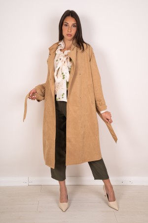 trench sole in Ecocamoscuscio Double chest Trench suny sole in Ecocamoscio Double chest Trench suny in Ecocamoscio double chest
