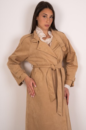 trench Sole en EcoCamoscusio Trench de doble pecho Suela Soltera en Ecocamoscio Trench de doble pecho SUNY en Ecocamoscio Doble 